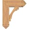 Ekena Millwork Merced Arts and Crafts Smooth Bracket w/ Offset Brace, Western Red Cedar, 7 1/2"W x 20"D x 24"H BKT0806X20X24MRC03SWR - alternate 2